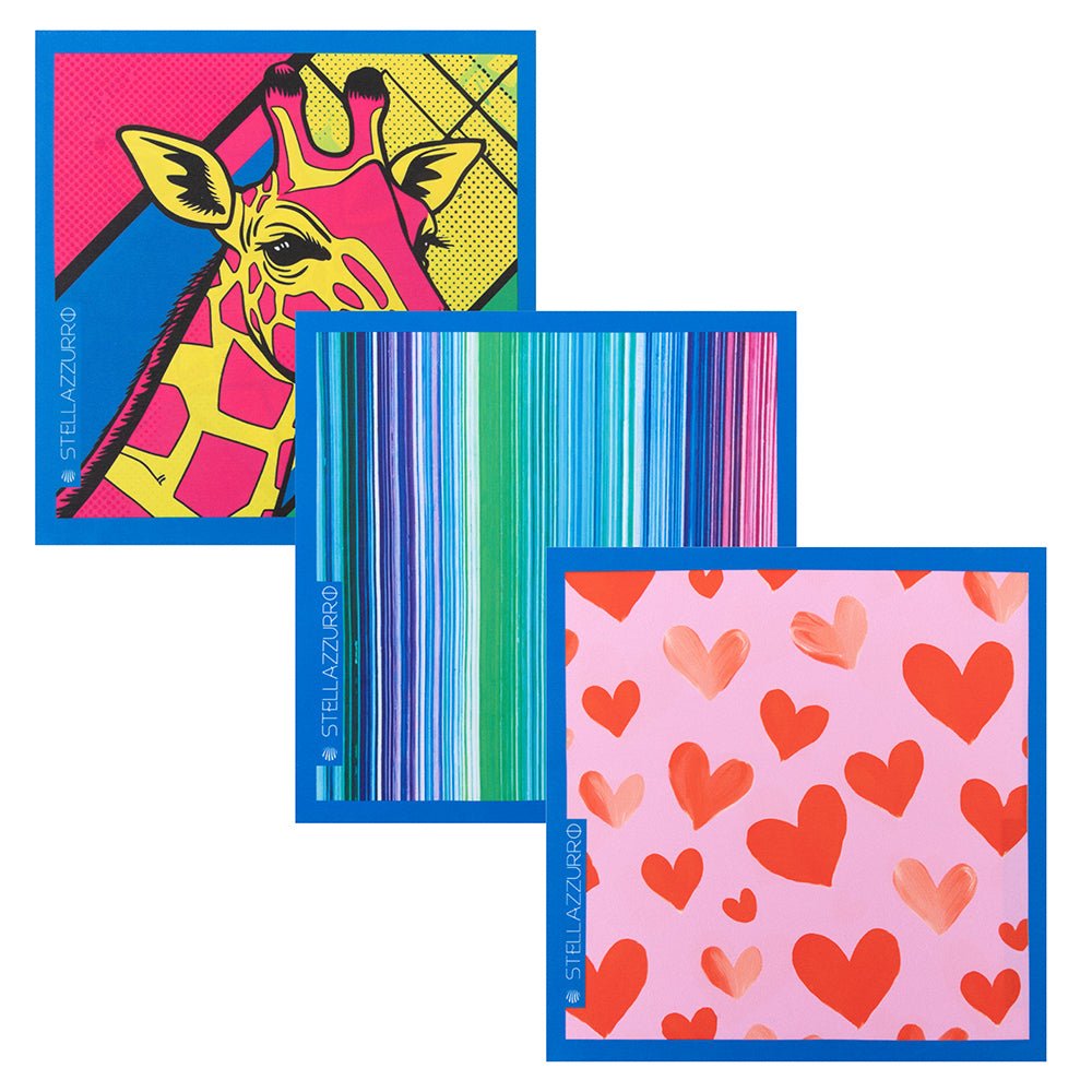 Pop Art 3 in 1 set - custom sporthanddoek op maat - Stellazzurro